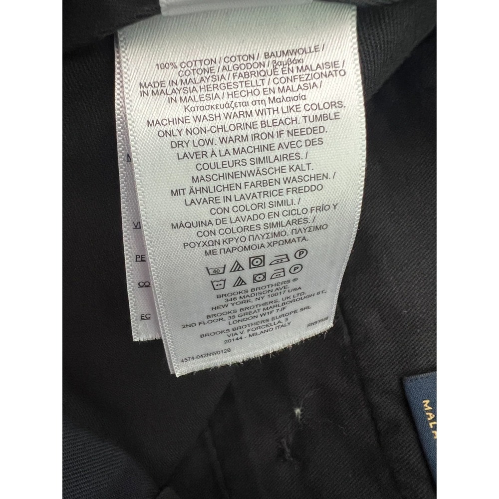 Brooks Brothers Clark Advantage Chino Flat Front Wrinkle Free Pants 36 x‎ 30 NEW - Picture 4 of 4